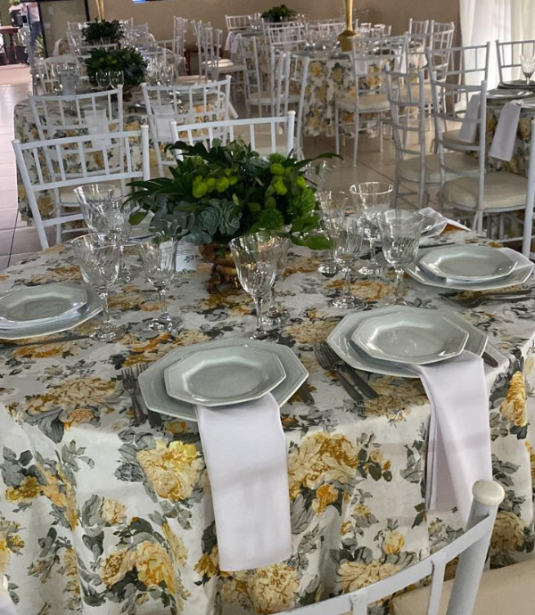 Toalha Longa Jacquard Floral Amarelo